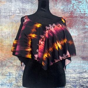 Torrid Wireless V Flounce Bikini Top size 6